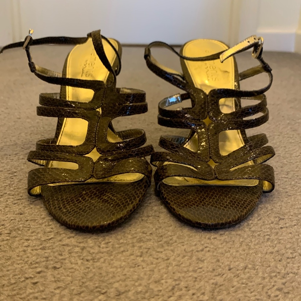Elements by Nina brown heels. With buckles. Size 9